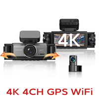 OEM Fabrika 4K Araç Kamerası 4 Kanallı Araç Video Kaydedici WiFi GPS Akıllı Sürüş Kamerası Araç Kamerası 4k Araç Kamerası 4k Araç İçi Kamera