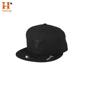 Negro personalizado Snapback sombreros/<span class=keywords><strong>tapas</strong></span> W/<span class=keywords><strong>Toro</strong></span> Logotipo de bordado - Product Image 1