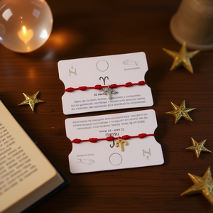 Pulsera del Festival de los Siete Estrellas de Aries, Amuleto de Cordón Rojo Hecho a Mano, Joyería Astrológica de Acero Inoxidable para Mujer - Product Image 3