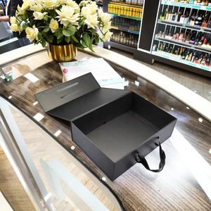 OEM Tùy chỉnh cao cấp có thể gập lại từ đóng Hộp Quà Tặng ruy băng Xử lý cứng nhắc bao bì tái sử dụng vật liệu tái chế loại hộp thư mục - Product Image 2