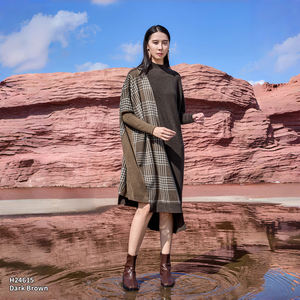 <span class=keywords><strong>เด</strong></span><span class=keywords><strong>รส</strong></span>แฟชั่นมาใหม่สำหรับฤดูใบไม้ร่วง/ฤดูหนาว ลายฮาวด์ทูธ สองสี ทรงไม่สมมาตร - Product Image 3