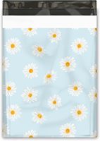 Enveloppes d'expédition imprimées de qualité supérieure, flexibles, résistantes aux déchirures, auto-adhésives, imperméables, motif marguerites florales d'été, 10x13 (100)