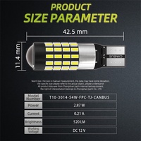 JiaChi 194 168 164 5W5 T10 Led Canbus luz sin Error W5W bombilla de estacionamiento de coche cúpula lateral 650LM lámpara de señal de matrícula 12-24V blanco