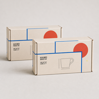 Boîtes d'expédition en carton ondulé personnalisées, écologiques et réutilisables pour l'emballage de coffrets cadeaux de tasses à espresso en céramique faites à la main