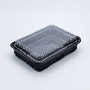 Boîte à emporter rectangulaire en plastique PET de qualité alimentaire à prix avantageux avec épaisseur et impression de logo personnalisables - Product Image 3