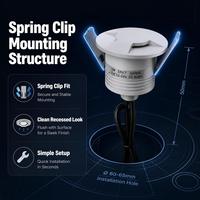 Luminaire encastré latéral à trois sorties, design à clipser pour cavité, montage encastré, étanche IP67 pour marches d'escalier