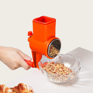 Outils manuels rotatifs en alliage d'aluminium pour légumes et fruits <span class=keywords><strong>Moulin</strong></span> à aliments en métal Outil de cuisine Râpe à fromage rotative - Product Image 3