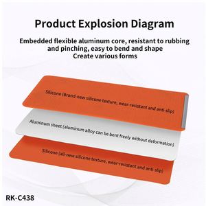Wholesale Custom Silicone Phone Holder Foldable Universal Mobile Stand <b>Flexible</b> Portable Desktop Bracket for iPhone Samsung OEM - Product Image 4