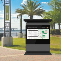 Tótem de publicidad de señalización digital al aire libre máquina grande 55 pulgadas Windows Android pantalla táctil kiosco Tótem al aire libre
