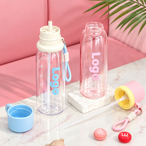 750ml PC Plastic Water Bottle New Trendy Minimalist Transparent Portable Leak-proof Cute Student <b>Travel</b> <b>Cup</b> Hot Sale OEM ODM - Product Image 4