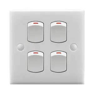 SKD house use power switch 220v 12v 10A wall switches copper part silver contact pc material switch