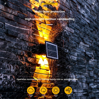 Lampe murale solaire moderne étanche en ABS, double projecteur haut et bas, zéro énergie, pour décoration extérieure de maison
