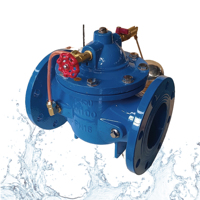 Vanne à flotteur d'angle TG 100X PN16 DN50-DN200 à diaphragme en acier inoxydable 304, pilote en cuivre, époxy bleu, pour réservoir d'eau, garantie 1 an