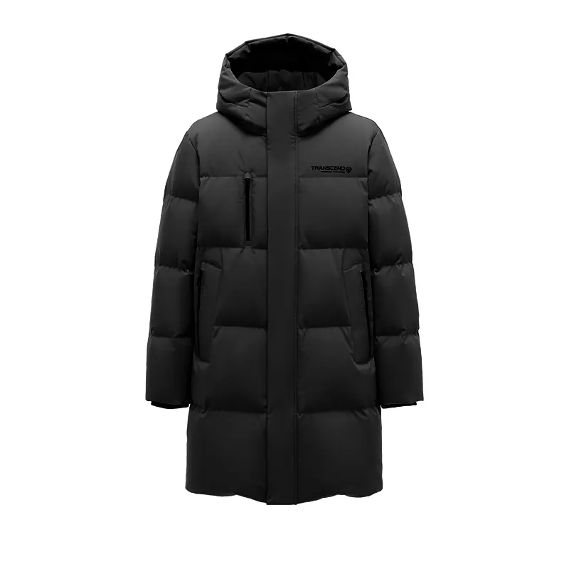 HIgh Quality Men Black Puffer Coat Long Down Jacket Ultra Light Down Jacket Male Thicken Down Coat