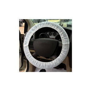 Housse de <span class=keywords><strong>volant</strong></span> universelle <span class=keywords><strong>jetable</strong></span> en <span class=keywords><strong>plastique</strong></span> avec bordures élastiques - Product Image 1