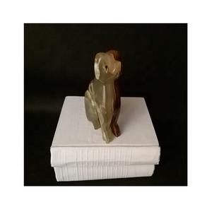 Estatuilla de perro de ónix de dos caras, obra de arte de piedra tallada de excelente calidad disponible en Pakistán, diseño de animales con estilo - Product Image 4