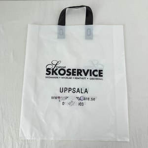 Custom Reusable Poly PE Carrier Plastic Bag Plastic Pe Grocery <strong>Soft</strong> <strong>Loop</strong> <strong>Handle</strong> Shopping Bags With <strong>Handles</strong> for Clothes - Product Image 6