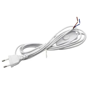 Factory Outlet kabel daya 2PIN Euro 220v kabel daya AC untuk peralatan rumah tangga 300/500V "8" kabel plug Model