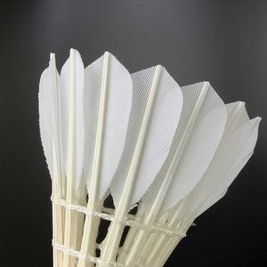 Shuttlecock Bulu Tangkis DunRun <span class=keywords><strong>DR</strong></span>-13 Kelas Turnamen Bulu Angsa Daya Tahan Tinggi Gabus 2-Lapisan Dijual - Product Image 5