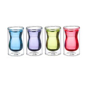 Commercio all'ingrosso A doppia Parete Isolante 3.3-ounce Stile <span class=keywords><strong>Turco</strong></span> Tazze di Tè di vetro/vetro - Product Image 3