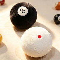 Peluche réaliste de 20 cm en forme de boule de billard, mignonne, numérotée, coussin rembourré, décoration sportive pour la maison, cadeau, vente en gros, personnalisable OEM