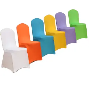 Yüksek kalite evrensel düğün ziyafet dekorasyon yeni tasarım sıcak satış Polyester Spandex elastik sandalye kapakları
