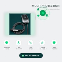 Nouvelle borne de recharge murale pour véhicules électriques 7-22 kW pour la maison, le lieu de travail, l'hôtel, le parking, station de recharge intelligente AC avec application WiFi, RFID, OCPP 1.6J en option