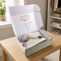 Boîte à chaussures en carton ondulé personnalisée, pliable, pour chaussures de sport, de basket-ball et de loisirs, emballage pour chaussures décontractées