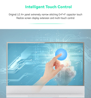 Ustom-pantalla táctil de doble cara transparente, dispositivo de publicidad ultrafino, ventana de visualización