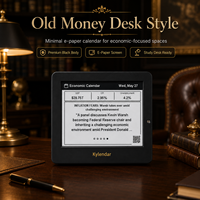 Kylendar Mini 4.2" E-Paper Calendrier Économique WiFi Affichage Intelligent des Marchés Boursiers Nouveautés Boursières Cadeau de Bureau