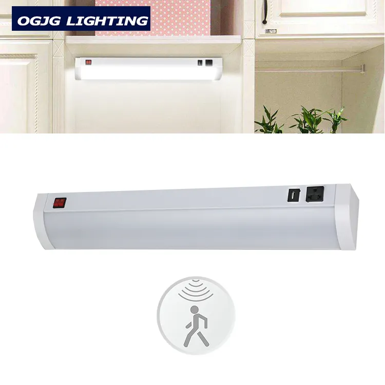 OGJG Battery Operated Led Lights For Clothing Closet Wardrobe Cabinet With Motion Sensor