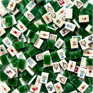 Colección de Fichas de Mahjong Personalizadas: Fuego + Fortuna - Fuego de Brasas, Juego de Mahjong Americano de Acrílico Rojo de Doble Capa - Product Image 2