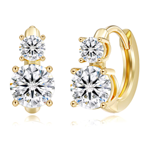 KRKC&CO S925 Silver Luxury Flower Design Moissanite <b>Earrings</b> D Color GRA Certificate VVS Clarity 1.2cttw 2.6cttw Cut - Product Image 1