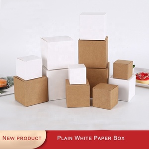 Emballage de produit personnalisé <span class=keywords><strong>petit</strong></span> emballage de boîte en carton blanc kraft uni - Product Image 2