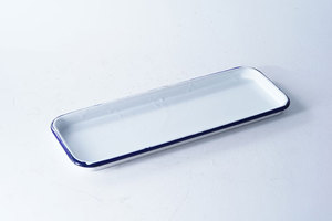 MERVEILLEUX gros haute température grande capacité <span class=keywords><strong>blanc</strong></span> rectangulaire en <span class=keywords><strong>acier</strong></span> au carbone émail camping plateau plats assiettes - Product Image 2