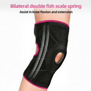 <span class=keywords><strong>Rodillera</strong></span> de compresión ajustable con rótula abierta y 4 resortes de espina de pescado <span class=keywords><strong>para</strong></span> absorción de impactos y estabilización articular - Product Image 4