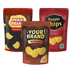 定制可再密封拉链锁磨砂巧克力蛋白饼干热封Doypack零食包装聚酯薄膜薯片食品级袋袋 - Product Image 4