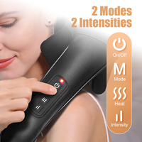 Masajeador 3D para Hombros, Cuello y Espalda con Función de Calor, Estimulador Muscular de Tejido Profundo y Acupuntura Corporal, Regalo para Oficina o Vacaciones
