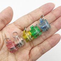 5 pièces/boîte Mini lampe de pêche LED cylindrique sous-marine clignotante avec batterie intégrée, étanche, appât lumineux pour attirer les poissons
