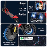 Trottinette électrique pliable D03 |   Trottinette électrique de banlieue légère avec moteur 350W, autonomie de 30 km et vitesse maximale de 30 km/h