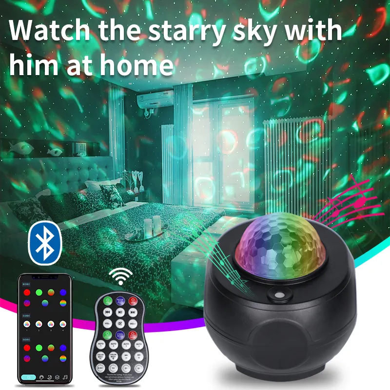 Intelligent LED Disco Ball Decorative Lamp APP Control Indoor Party Night Light Projector Lamp For Home Wedding USB Star Lights