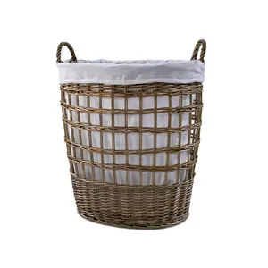 JY Wicker Wholesale Pantry Organizer Basket Organizer Separable Rope Basket Laundry Organizer Boxes Bamboo Laundry Basket