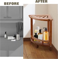 12 "cuisine repose-pieds banc bois banc de douche Portable teck douche repose-pieds tabouret de douche pour raser les jambes salle de bain
