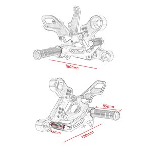 Reposapiés ajustables para motocicleta XXUN, reposapiés de Pedal para Yamaha, Tracer, 900, FZ09, MT09, 2014, <span class=keywords><strong>2015</strong></span>, 2016, - Product Image 6