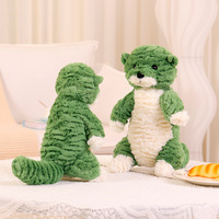 Jouet loutre verte en peluche en gros Animal en peluche mignon en peluche pour enfants Décoration de la maison Cadeau de fête Poupée loutre en peluche