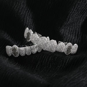 G028 Top 8 Botom 8 Tooth <span class=keywords><strong>Grilz</strong></span> Symbole coloré Full CZ <span class=keywords><strong>Grilz</strong></span> Pour hommes et femmes - Product Image 6