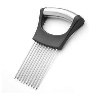 เครื่องหั่นหัวหอมสแตนเลสแบบมือหมุน - อุปกรณ์หั่นผักและผลไม้แบบมือถือพร้อมด้ามจับที่จับถนัดมือ - Product Image 5