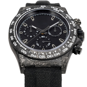 Montre de sport de luxe en fibre de carbone noire pure, multifonctionnelle, inspirée des pilotes de course - Product Image 2