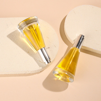 Flacon de sérum à pompe à pression de luxe 15 ml pour huile capillaire, flacon en verre cosmétique transparent, emballage pour soins de la peau