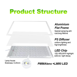 แผงไฟแบ็คไลท์ LED แบบเหลี่ยมหรี่แสงได้สำหรับสำนักงานขนาด600x600 300x1200 - Product Image 5